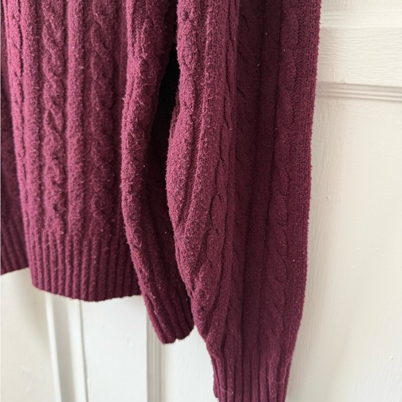 Hollister Maroon Cable Knit Sweater - Picture 6 of 7